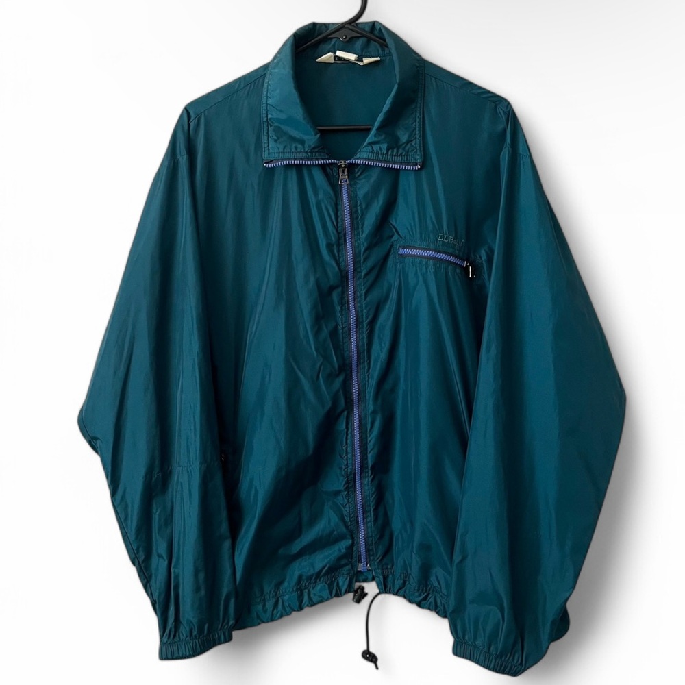 L.L. Bean Teal Blue Windbreaker Jacket